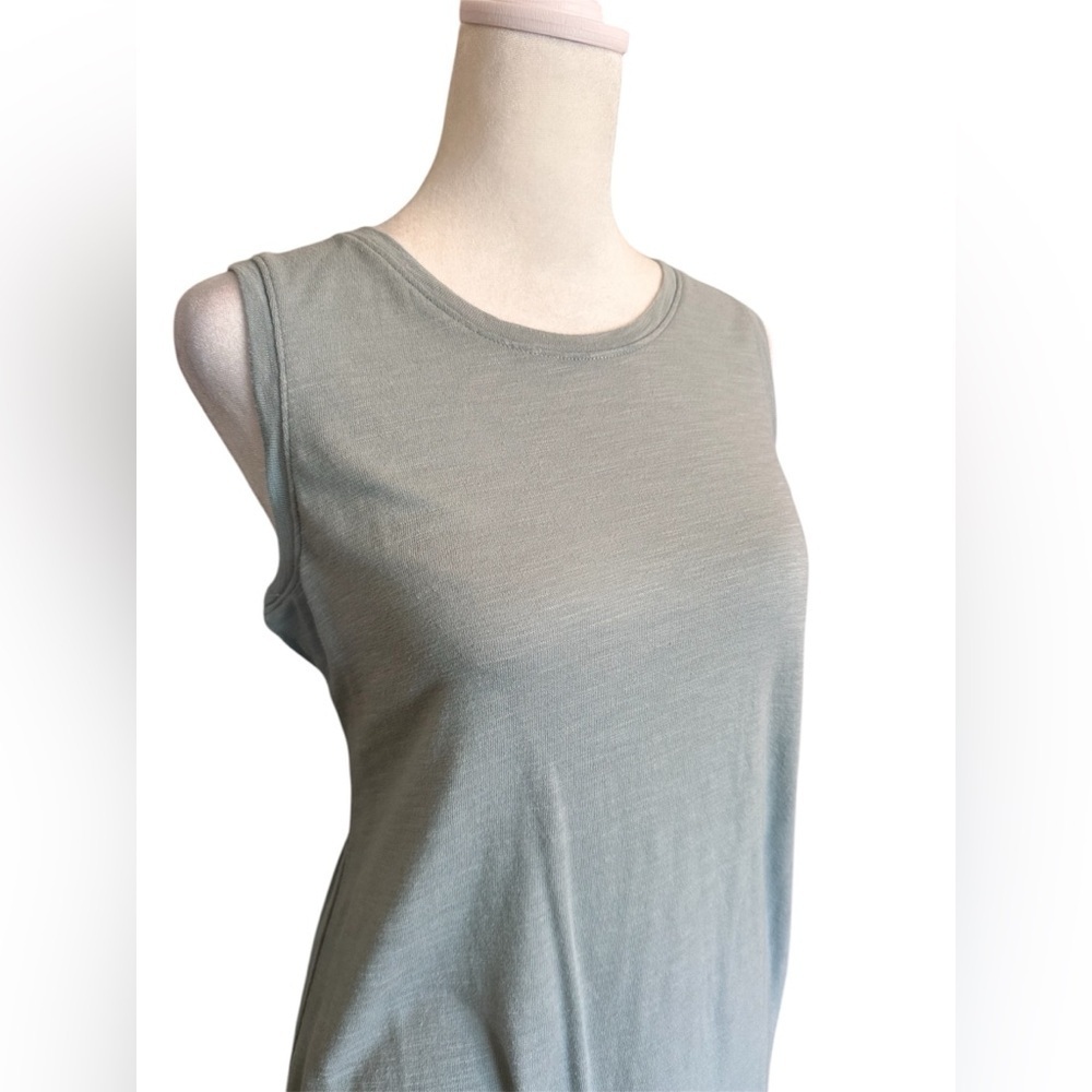 Medium sea green blue Sonoma midi dress house t shirt sleeveless beach vaca - Picture 2 of 6